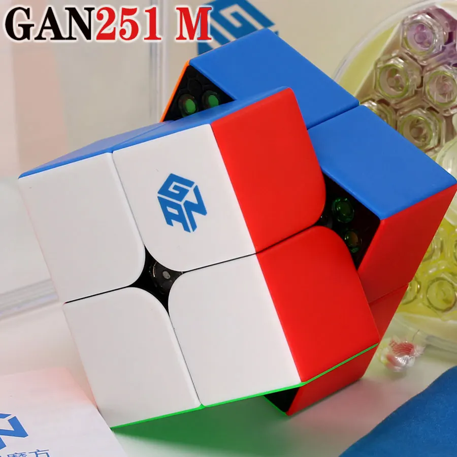 GAN магический куб 2x2x2 магнитные кубики 2x2GAN 251 м 2x2 без наклеек GAN251 профессиональные