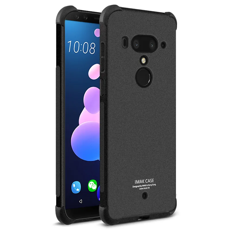 Чехол для htc U12 Plus, силиконовый чехол для htc U12Plus, чехол IMAK из ТПУ для htc U12 Plus, защитный чехол 360 U 12 U12Plus U12 - Цвет: Matte Black