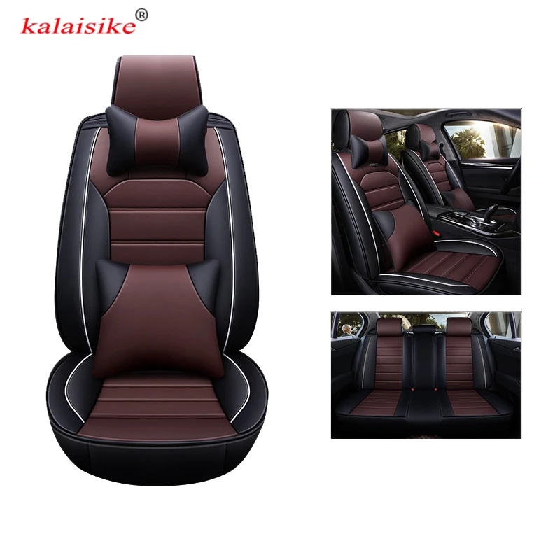 kalaisike leather universal car seat covers for Kia cerato ceed sportage spectra K2 K4 K5 sorento picanto rio K3 auto styling | Автомобили