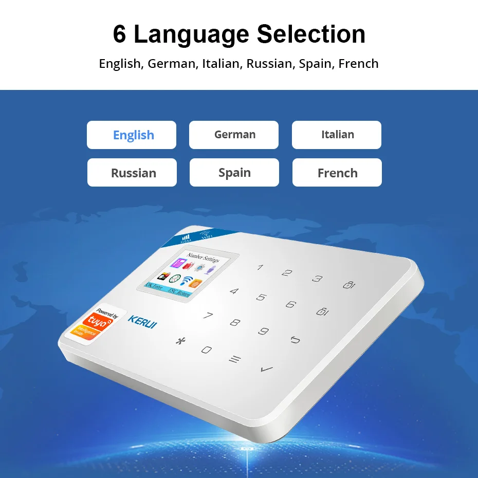 KERUI домашняя система охранной сигнализации W18 GSM WI-FI соединение мобильное