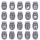 Черный алюминиевый сплав урна домашних животных собака кошка лапа Печать Дерево жизни зола после кремации урна сувенир шкатулка человеческая собака памятники