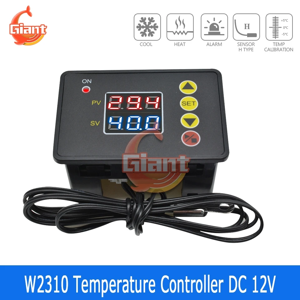 Цифровой светодиодный регулятор температуры W2310 термостат с датчиком NTC и
