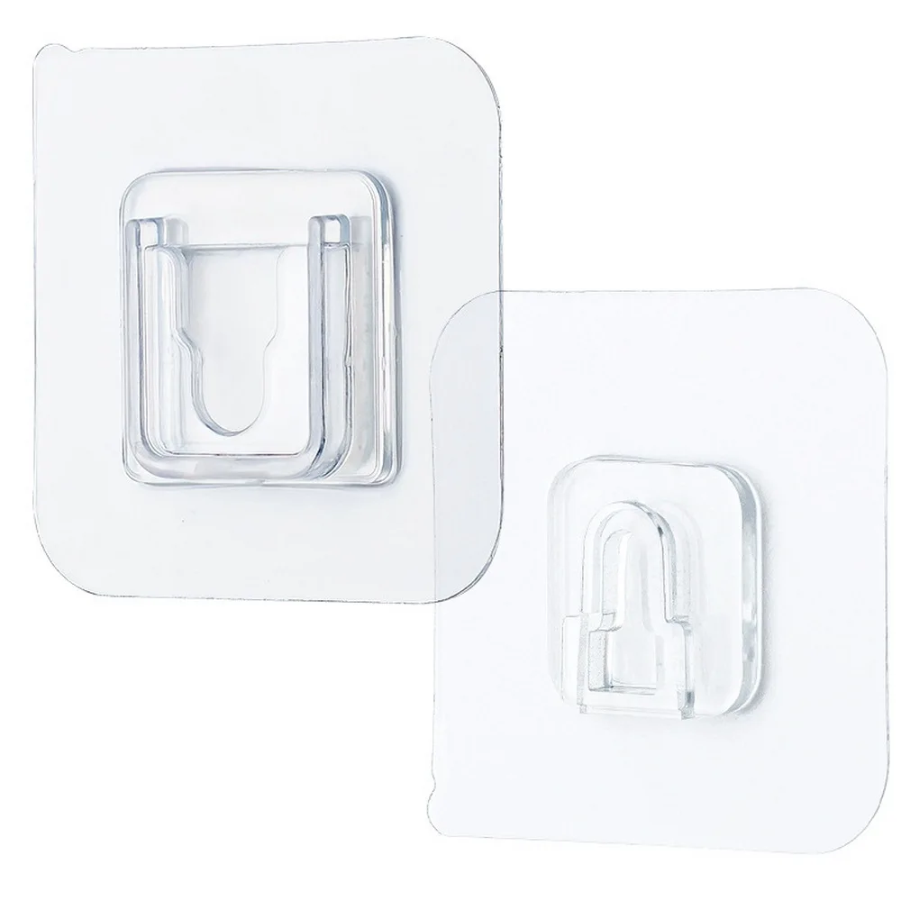 

5/10pcs Double-sided Adhesive Wall Hooks Home Storage Wall Sucker Strong Transparent Suction Cup Kitchen Bathroom Hooks Holder