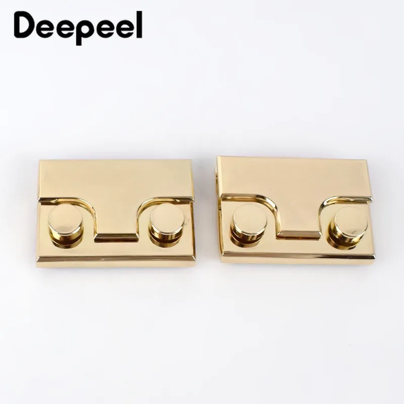 

Deepeel 2/4pcs Snap Bag Lock Metal Clasp Spring Buckle for DIY Handbag Bag Purse Hardware Closure Bag Parts Accessories KY410