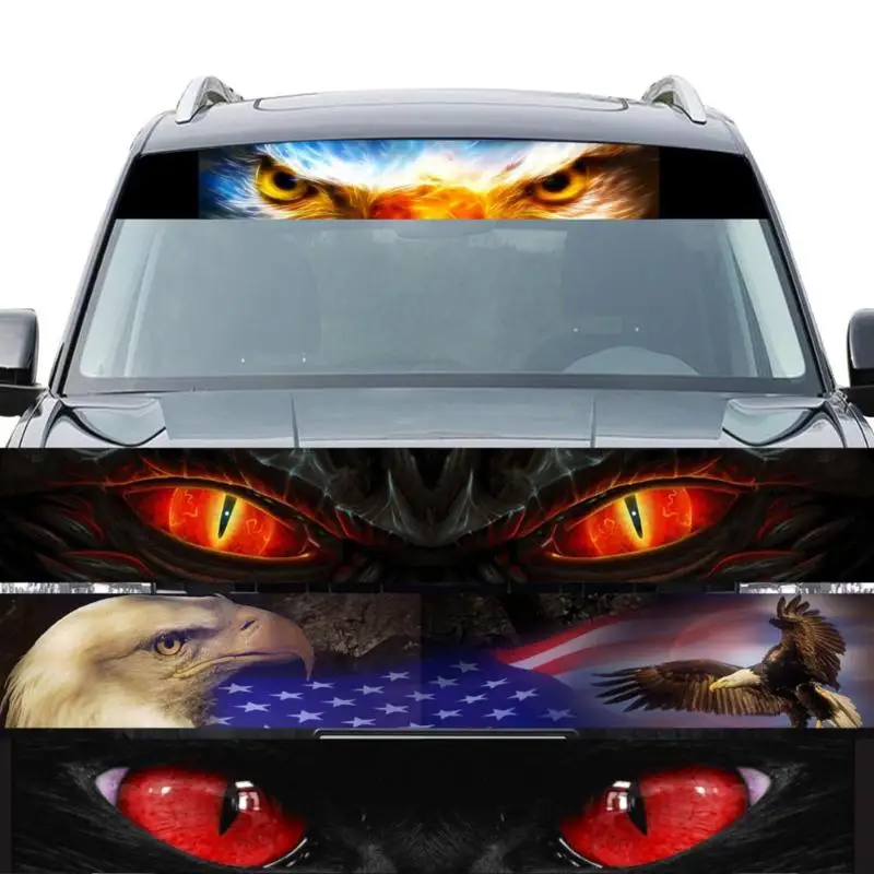 Светоотражающие наклейки на переднее и заднее лобовое стекло для автомобиля 130x21