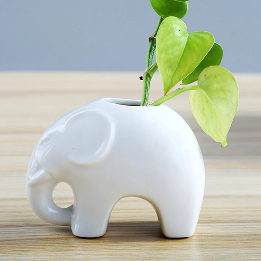 Керамическая форма слона плантатор прекрасный суккулент горшок настольные