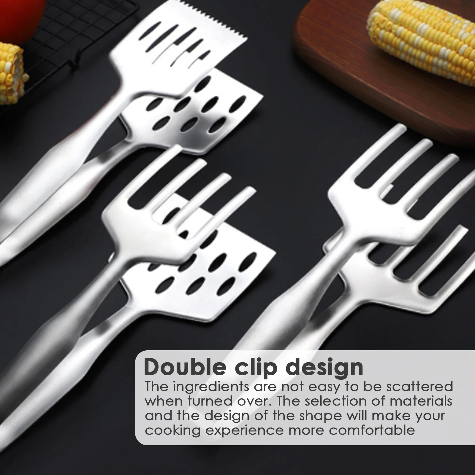 

Шпатель из нержавеющей стали для жарки стейков, лопатка для жарки рыбы, барбекю, щипцы, зажим для хлеба, мяса, пищи, лопатка для слива масла, к...