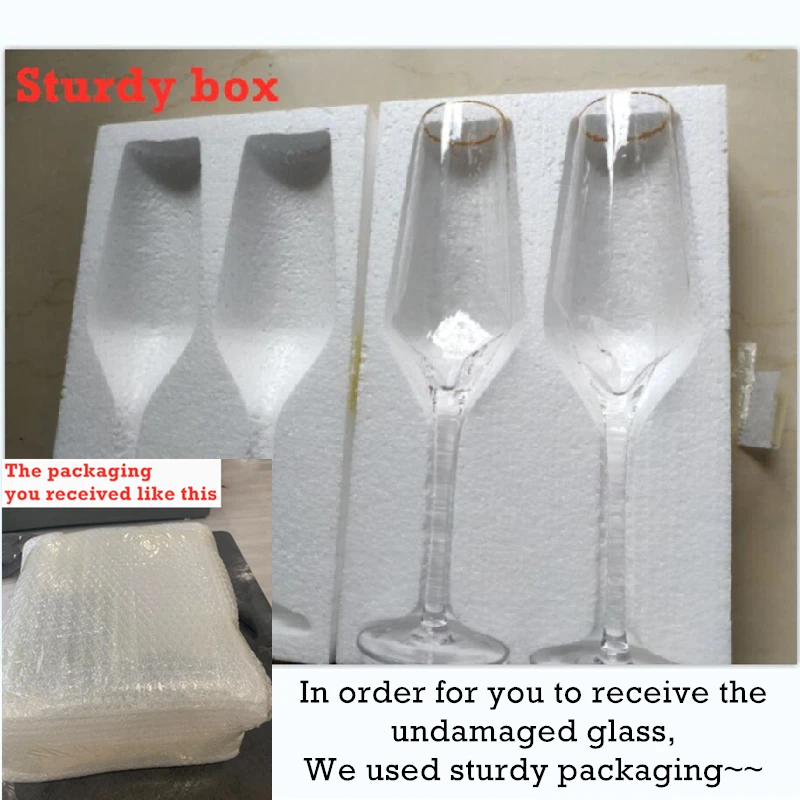 2 Pcs Wine Glasses Home Hammered Goblet Creative Glass Cups Red Diamond Champagne Brandy Wedding Luxury Drinkware | Дом и сад