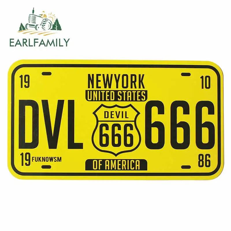 EARLFAMILY 13 см x 7 4 Для дьявола 666 автомобильный бампер искусственная модная красивая