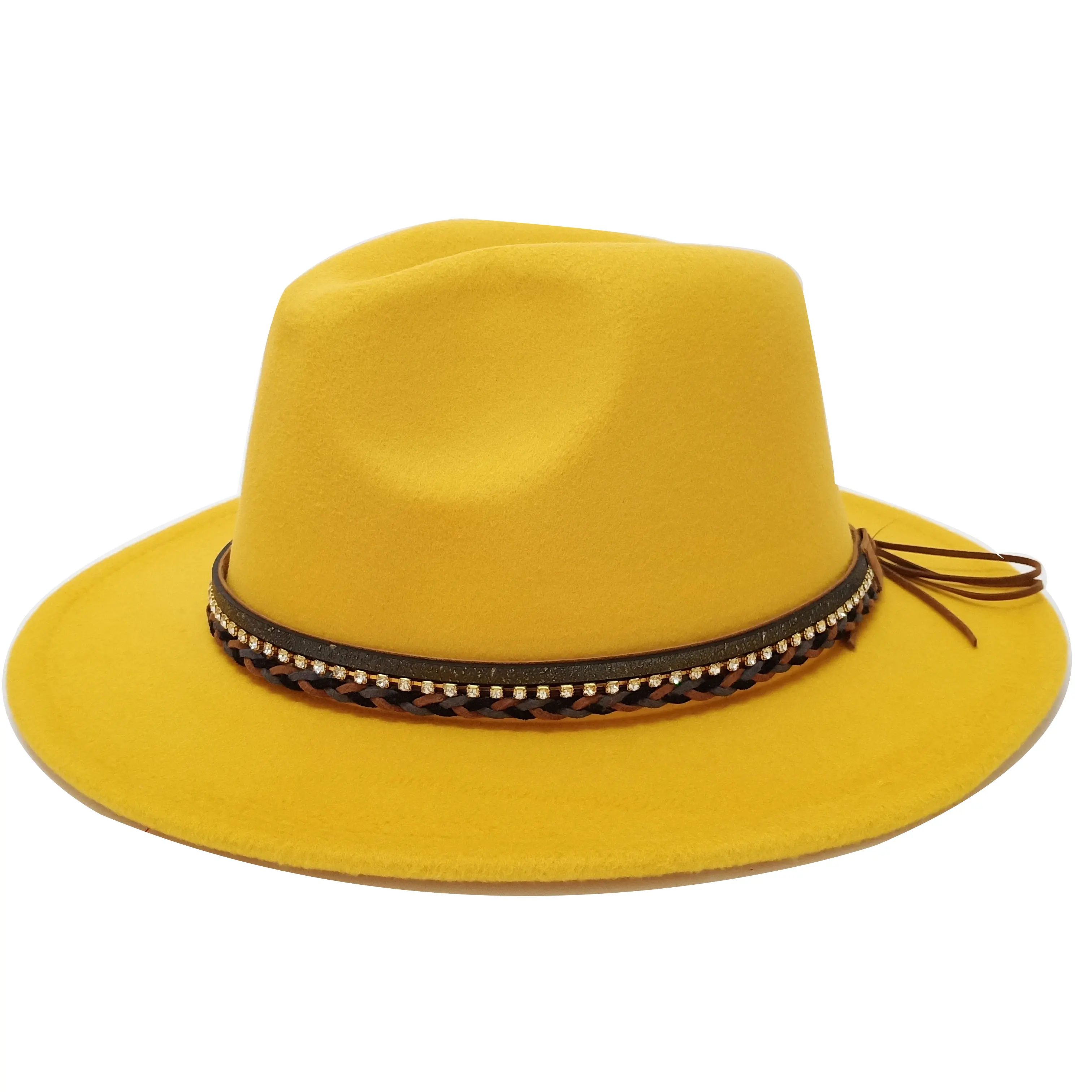 Шляпа фетровая женская модная Панама черная красная осенне-зимняя | Аксессуары