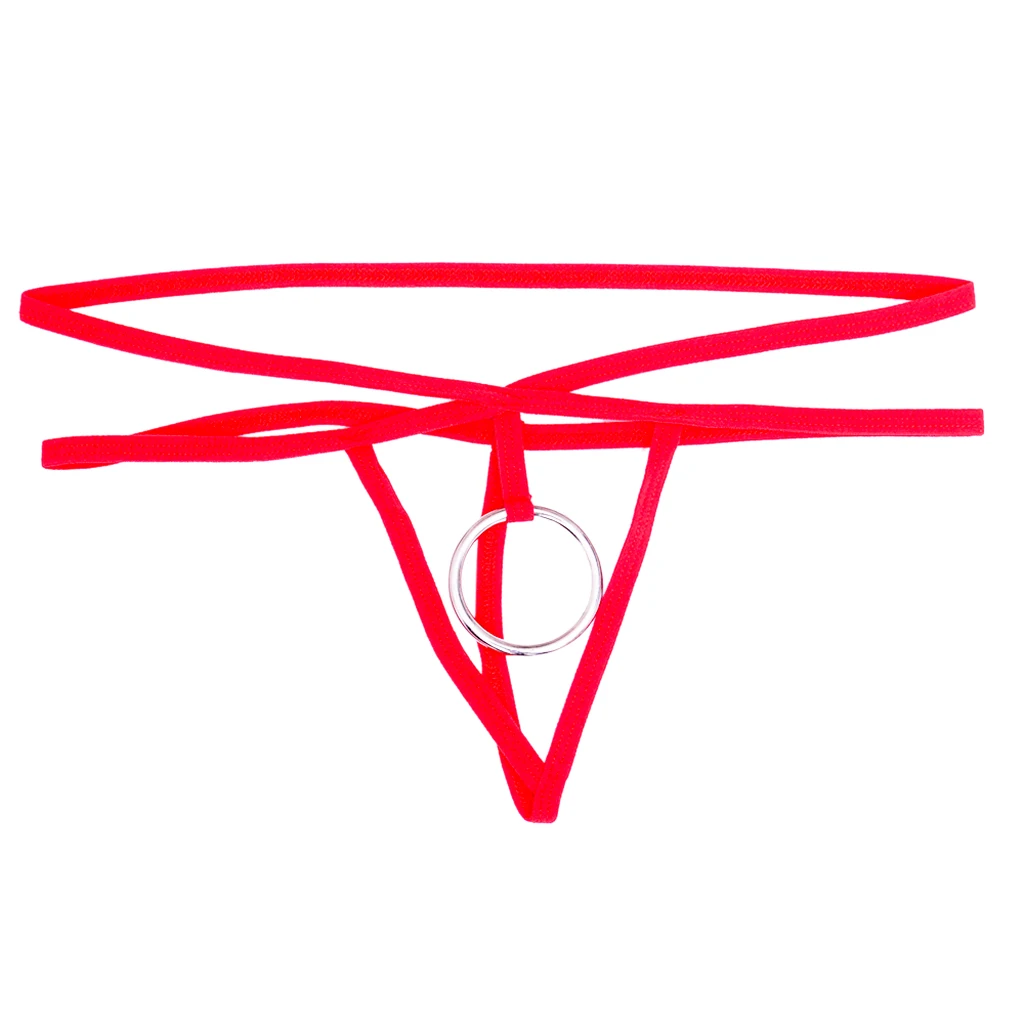 

Mens Open Ring Thong Jockstraps Stretch Underwear Shorts Brief G-string