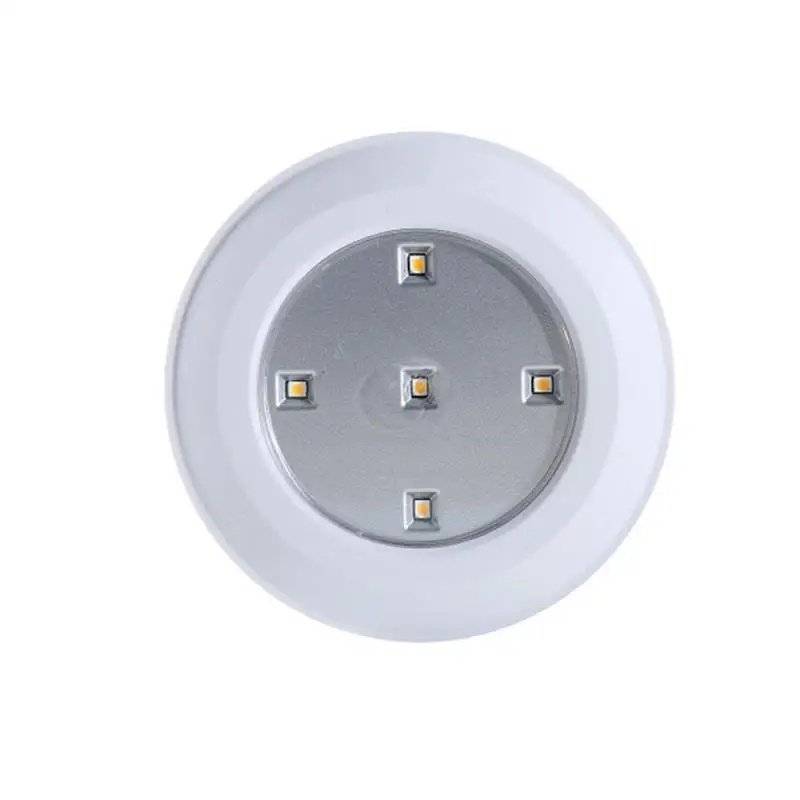 

3pcs LED Pat Light Household Remote Control Night Light Sticky Wall White Light Cabinet Light Indoor Lighting (without Battery)