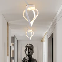 creative led ceiling lamp for corridor aisle cloakroom round square heart modern chandelier hallway balcony decor light fixture