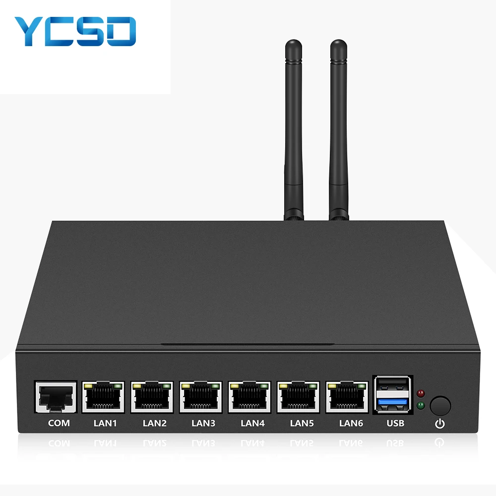 

YCSD Fanless MINI PC Intel Celeron J1900 N2930 Windows 10 7 Linux Desktop Computer DDR 3 Industrial Wifi 6 Router Computador