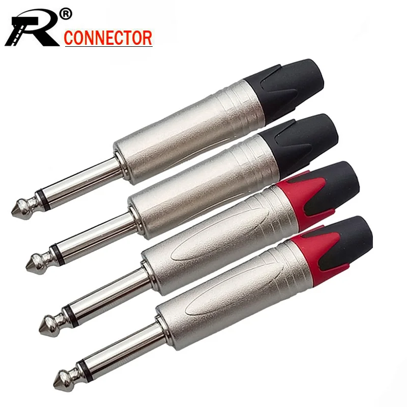 10 шт./лот, NP2X/NP2X-B, 1/4 дюйма, моно разъем, профессиональный, 2 полюса, 6,35 мм, 6,5 мм, моно разъем, 6,35 мм разъем
