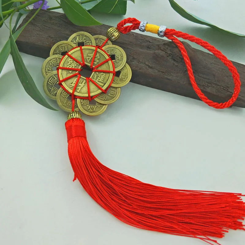 Китайские старые медные монеты десять императорских денег талисман старинное