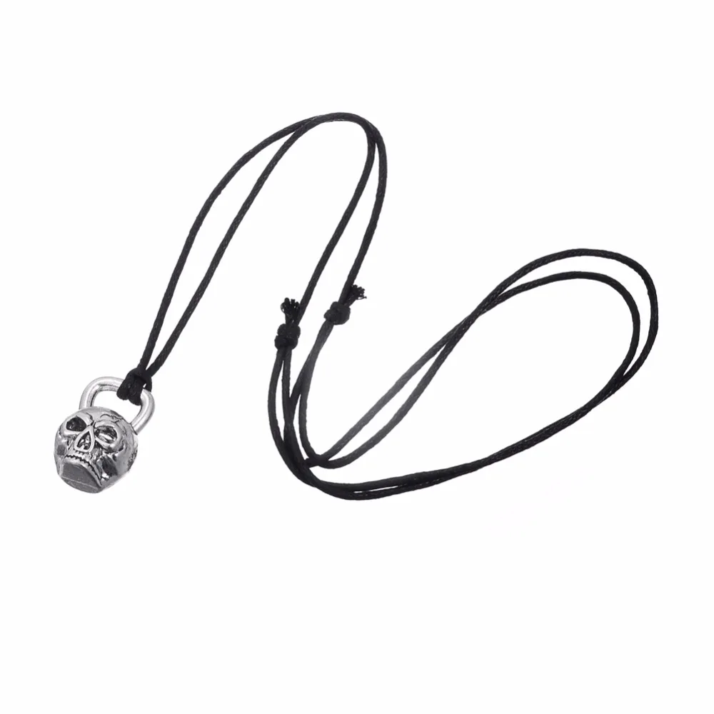 Готический Череп Хэллоуин жуткий страх Цепочки и Ожерелья Панк кости гири демон
