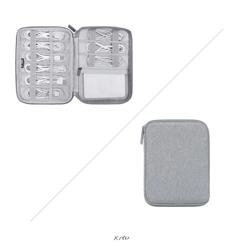 Double Layer Small Дорожная цифровая сумка для хранения Кабельный органайзер сумка USB кабель зарядное устройство для наушников Чехол Apple Watch спортивный ремешок Oragnizer чехол - Цвет: Double Layer Small