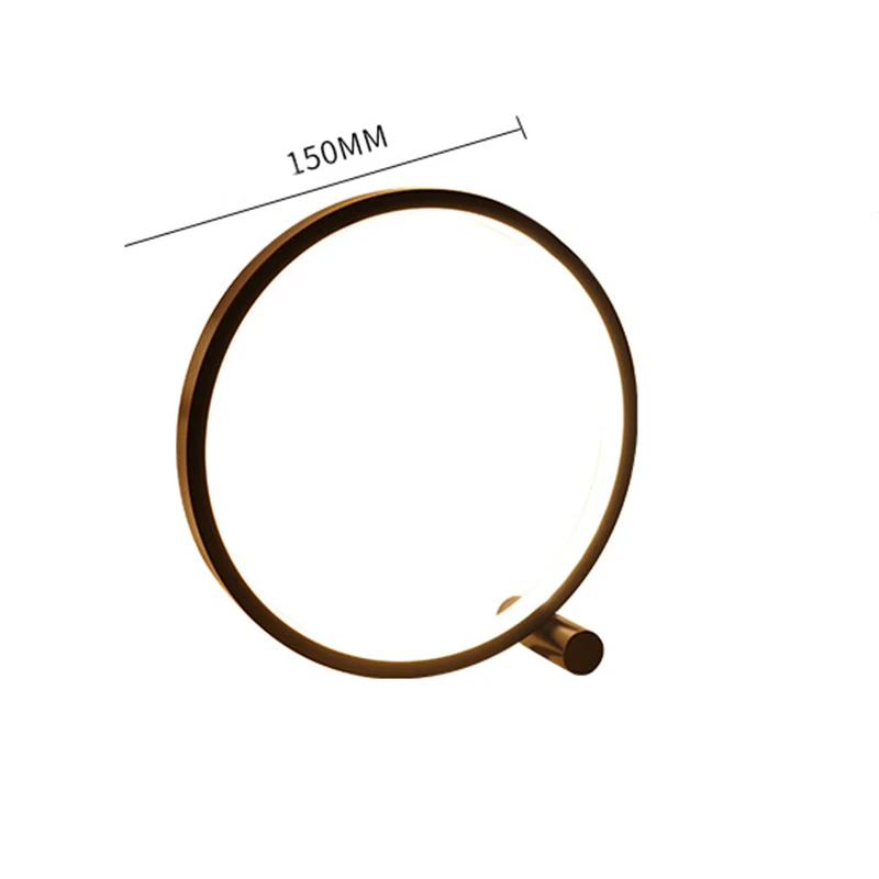 1 шт. современный круглый светодиодный настольная лампа простой Спальня USB