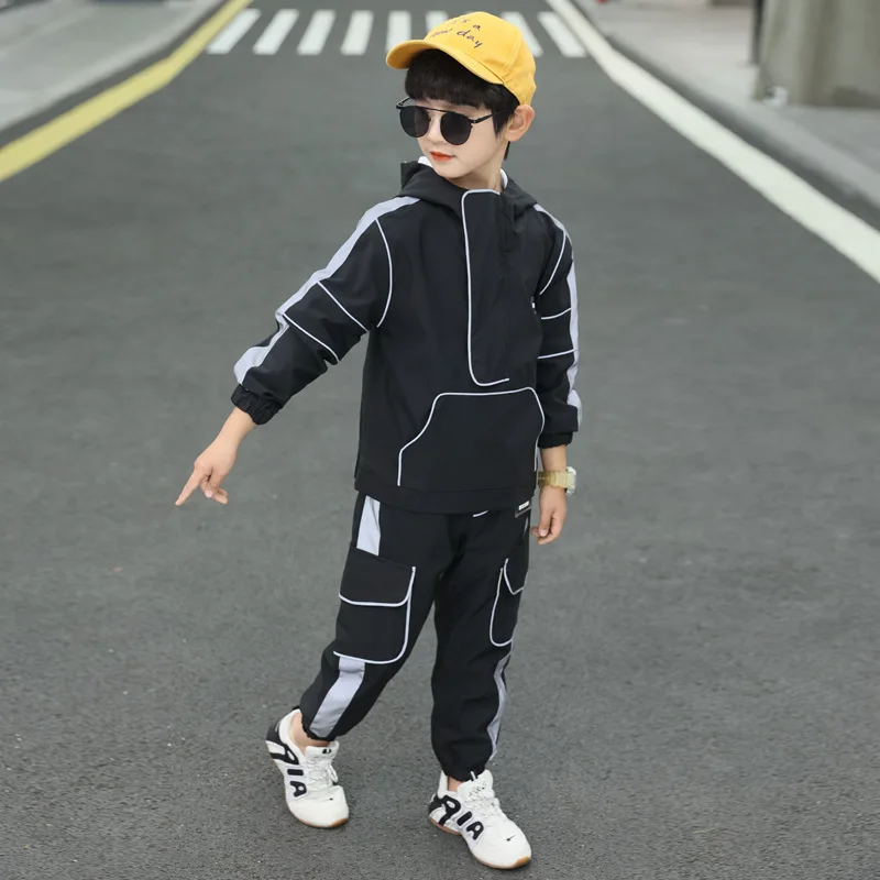 

2021 spring and Autumn suits boys light casual fashion long sleeve boys two sets of children's school uniform new 3 7 9 11 13 Y
