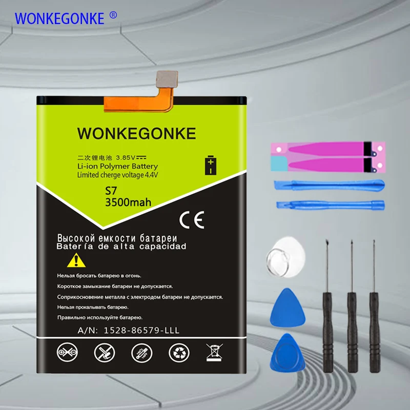 Высококачественный аккумулятор WONKEGONKE для Elephone S7 + номер