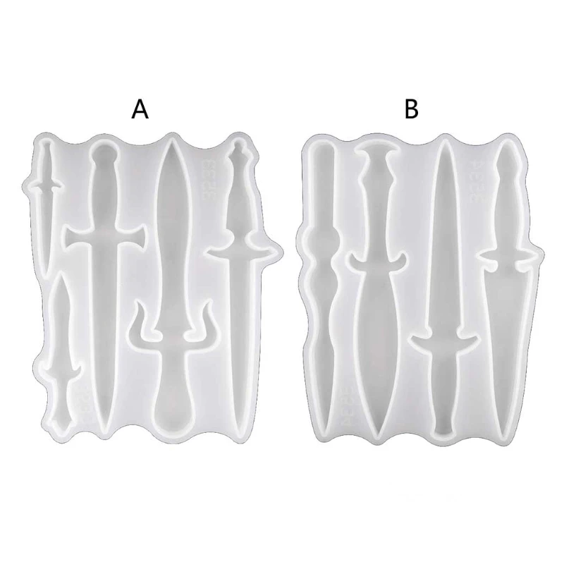 

Crystal Dagger Decoration Mold Sword Cutter Knife Pendant Silicone Mould DIY Resin Mold for Jewelry Crafts Casting