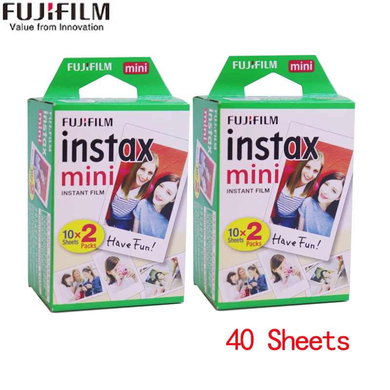 Новинка 40 листов пленка Fujifilm instax mini 8 с белым краем 3 дюймовая широкая для