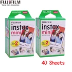 Новинка, 40 листов, пленка Fujifilm instax mini 8 с белым краем, 3-дюймовая широкая пленка для мгновенной камеры mini 8 7s 25 50s 90, фотобумага