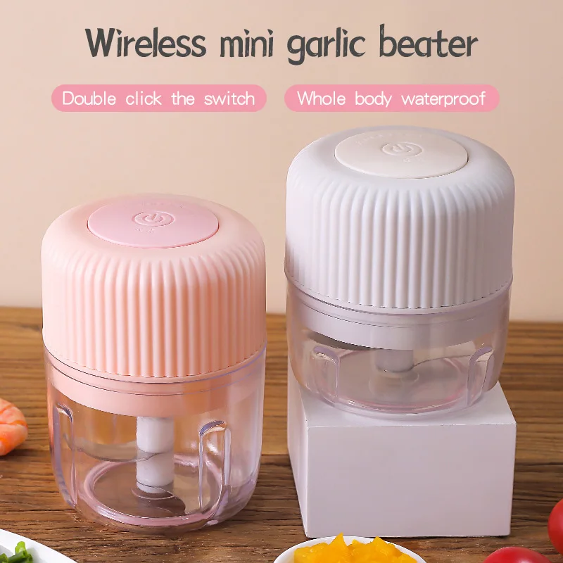 

Электрическая мини-мясорубка, давилка чеснока с USB зарядкой, портативная дробилка чили, овощей, комбайн для кухни, беспроводной измельчител...