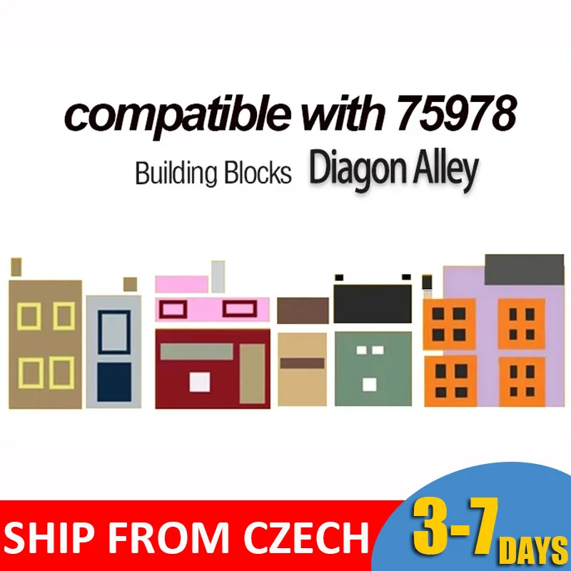 

Серия фильмов 16012 5544 шт. Классическая Магическая модель переулка 75978 комплекты строительные блоки кирпичи Обучающие игрушки детские подарк...