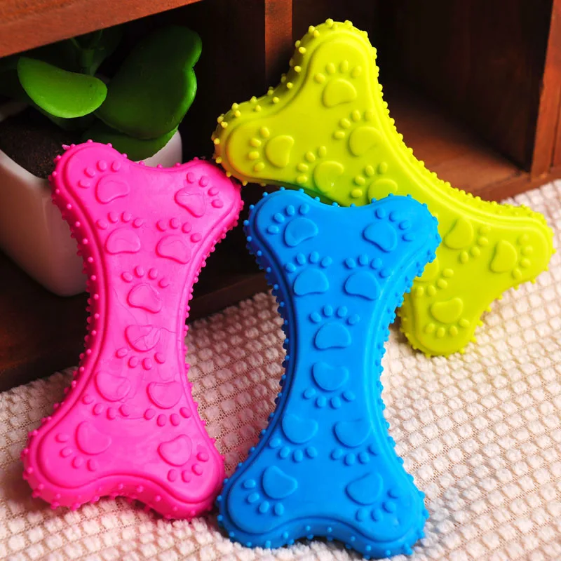 Продукт для домашних животных резиновая игрушка собак с шипами кость Резина