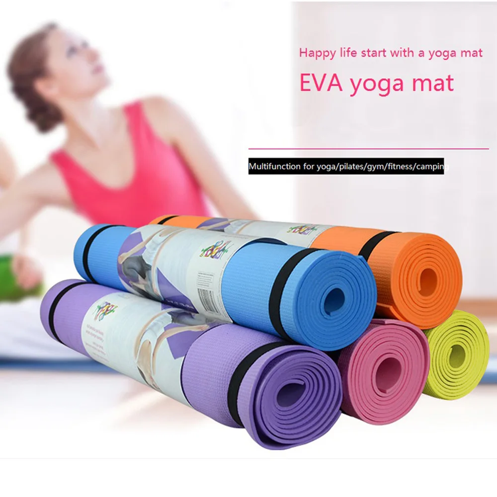 

Коврики для йоги EVA 183*61 нескользящий ковер для дома Пилатес для занятий спортом в тренажерном зале 4 мм для начинающих фитнеса экологический...