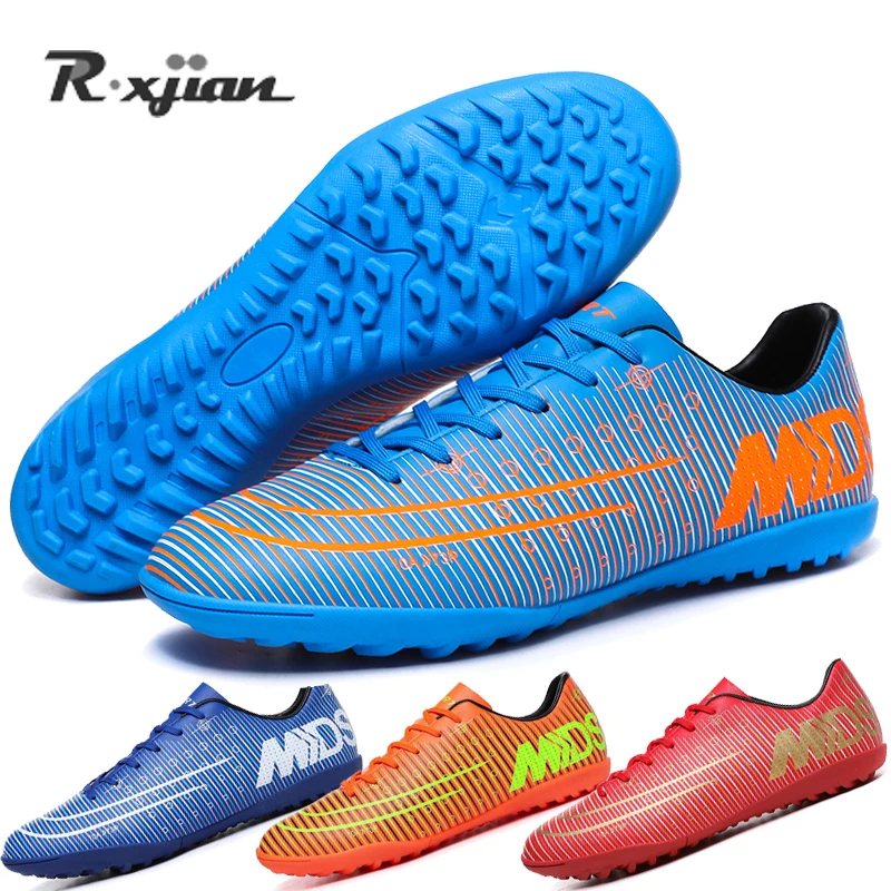 

Оригинальные уличные мужские Красочные футбольные ботинки R.xjian, футбольные бутсы TF, высокие мужские спортивные кроссовки для тренировок, р...