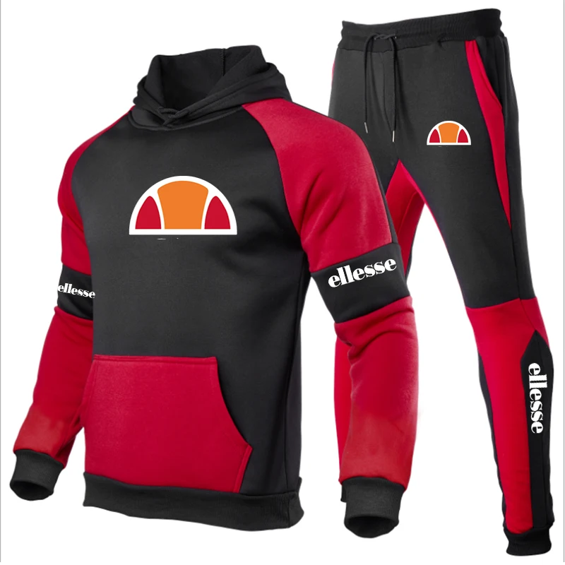 

New Brand Mens Sportswear casual Sets Men's Casual Tracksuit Men 2 Piece Set Polyester Sweatshirt Sweatpants Sportswear Running