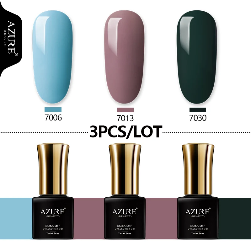 AZURE BEAUTY Гель-лак для ногтей Гель-лак UV Led Soak Off 4 шт./лот Гибридный лак комплект гель-лака Vogue лазурный гель лак-эмаль для ногтей - Цвет: 8