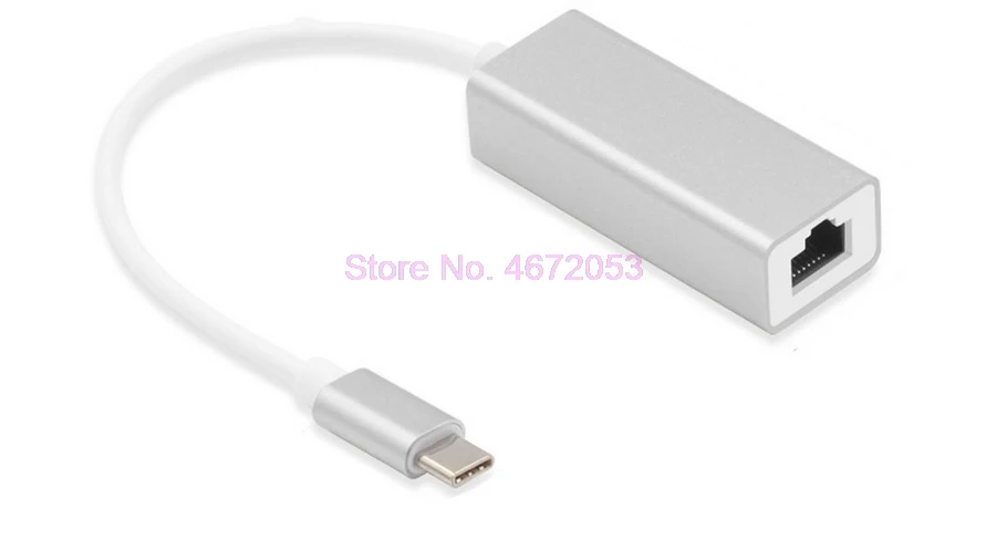 100 шт. Внешний проводной USB C Ethernet адаптер Сетевая карта Type к RJ45 Lan для MacBook Win 7/8/10
