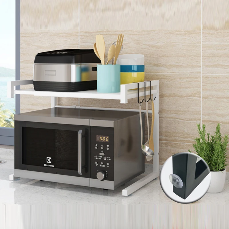 Телескопическая кухонная полка для микроволновой печи органайзер пола бытовая