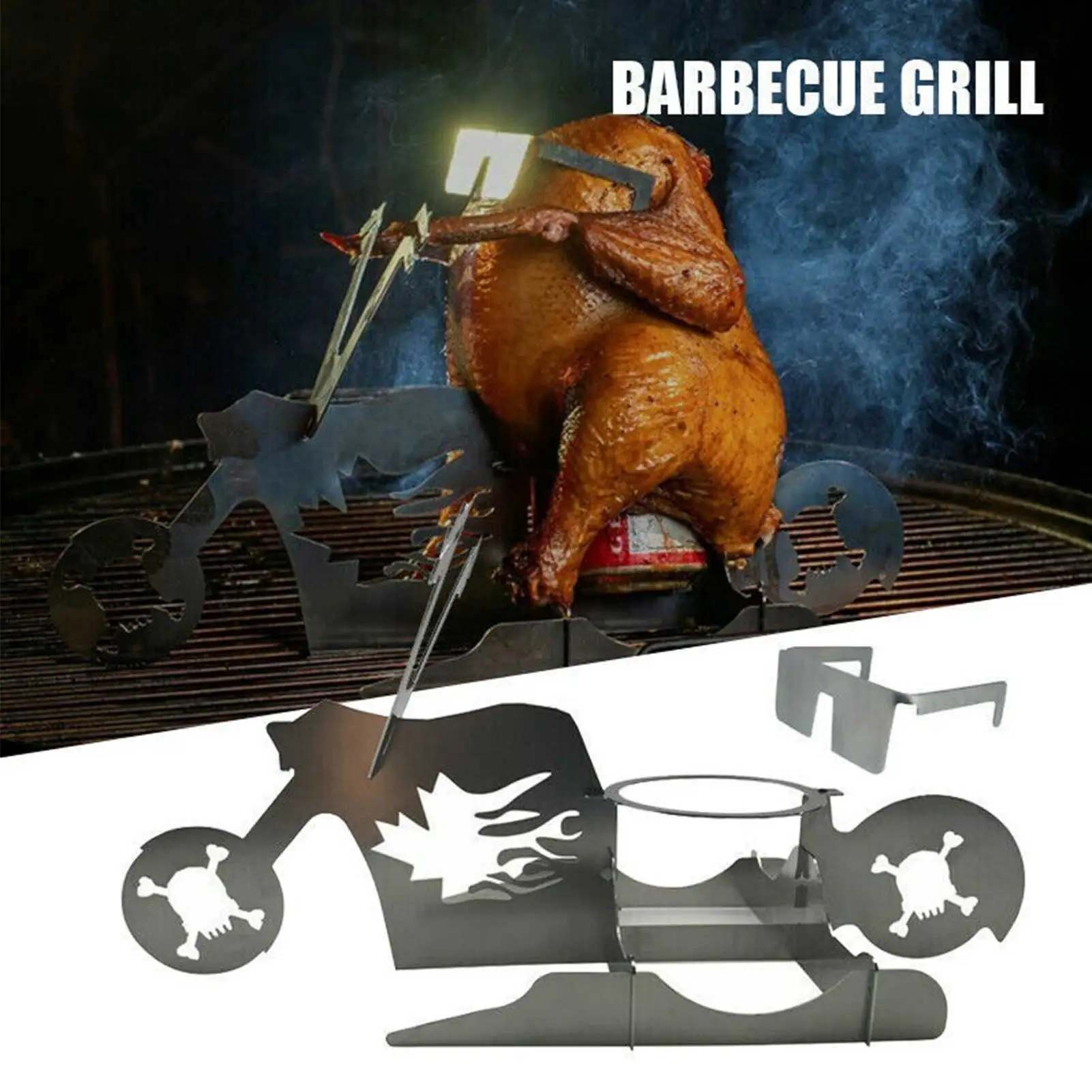 

Beer Can Chicken Stand Stainless steel Roasting Rack for BBQ Chicken Roasting Rack For Outdoor BBQ Universal Holder