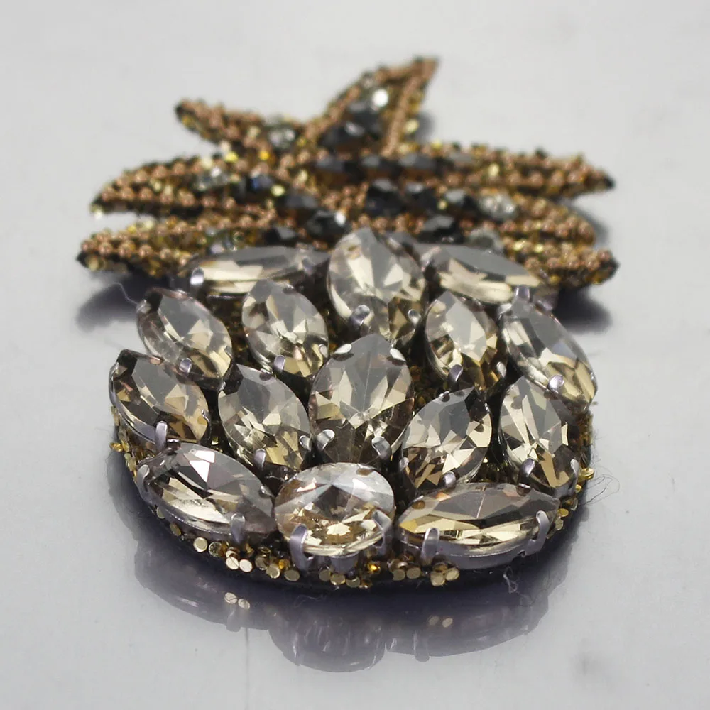 3D Стразы ручной работы нашивки с фруктами и бисером нашивка кристаллами