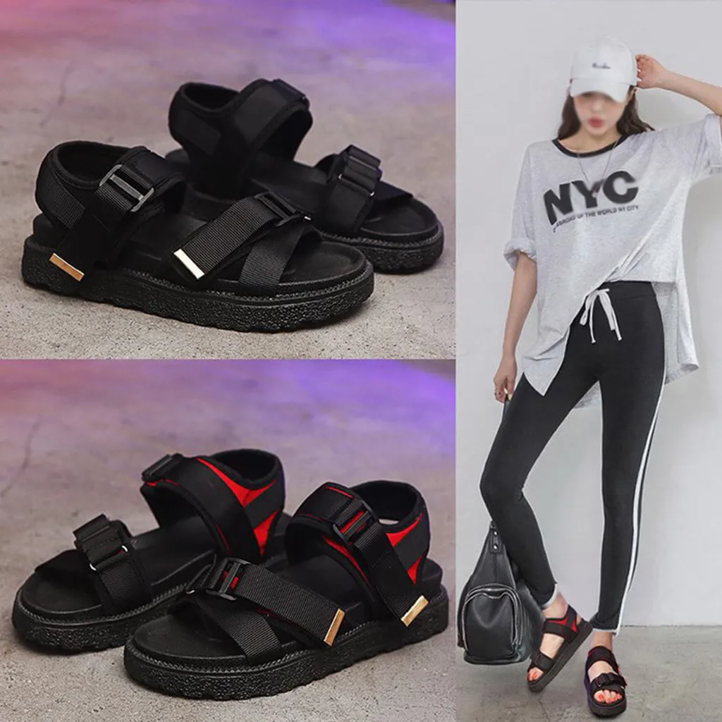 SAGACE/Новинка 2020 года Женские босоножки Летняя обувь на платформе плоской подошве