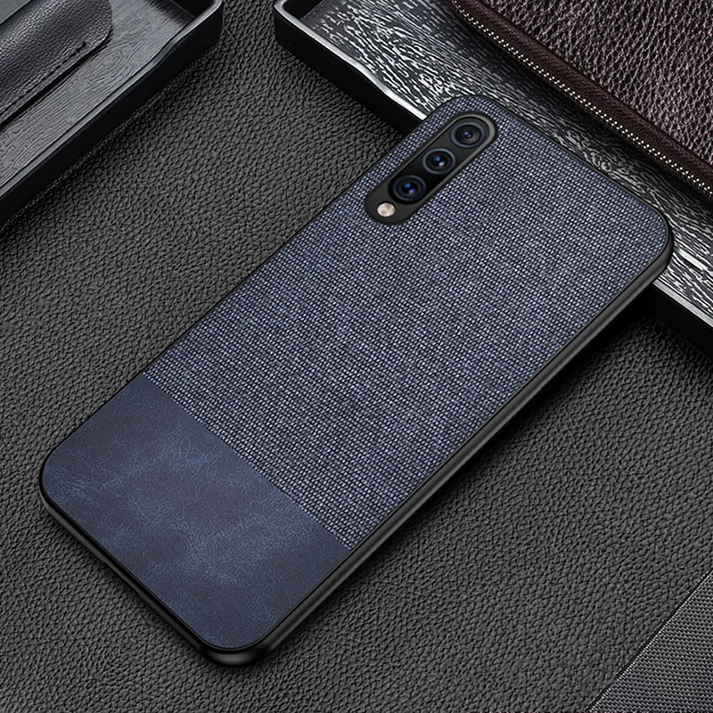 Чехол для Samsung Galaxy A10 A30 A50 A70 A40 A60 A80 из искусственной кожи простые Мягкий тканевый