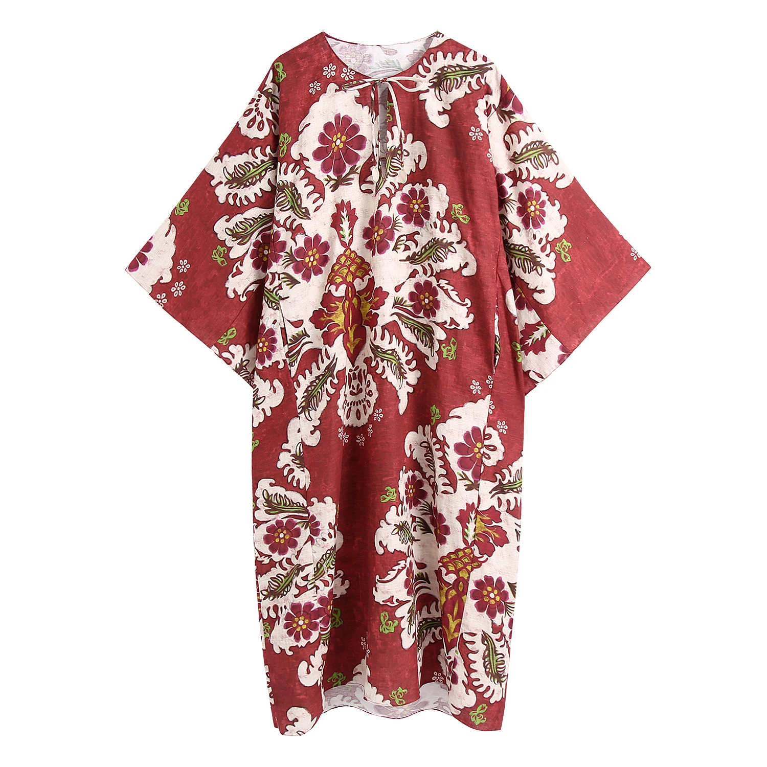 

JCÂ·KILIG Season New Flax Print Frock Dress B1366