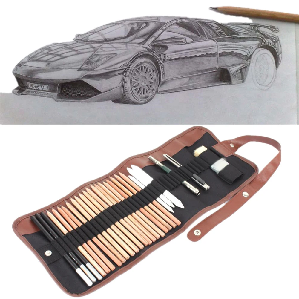 18 шт эскиз карандаш набор профессиональных набросок рисунок комплект деревянный