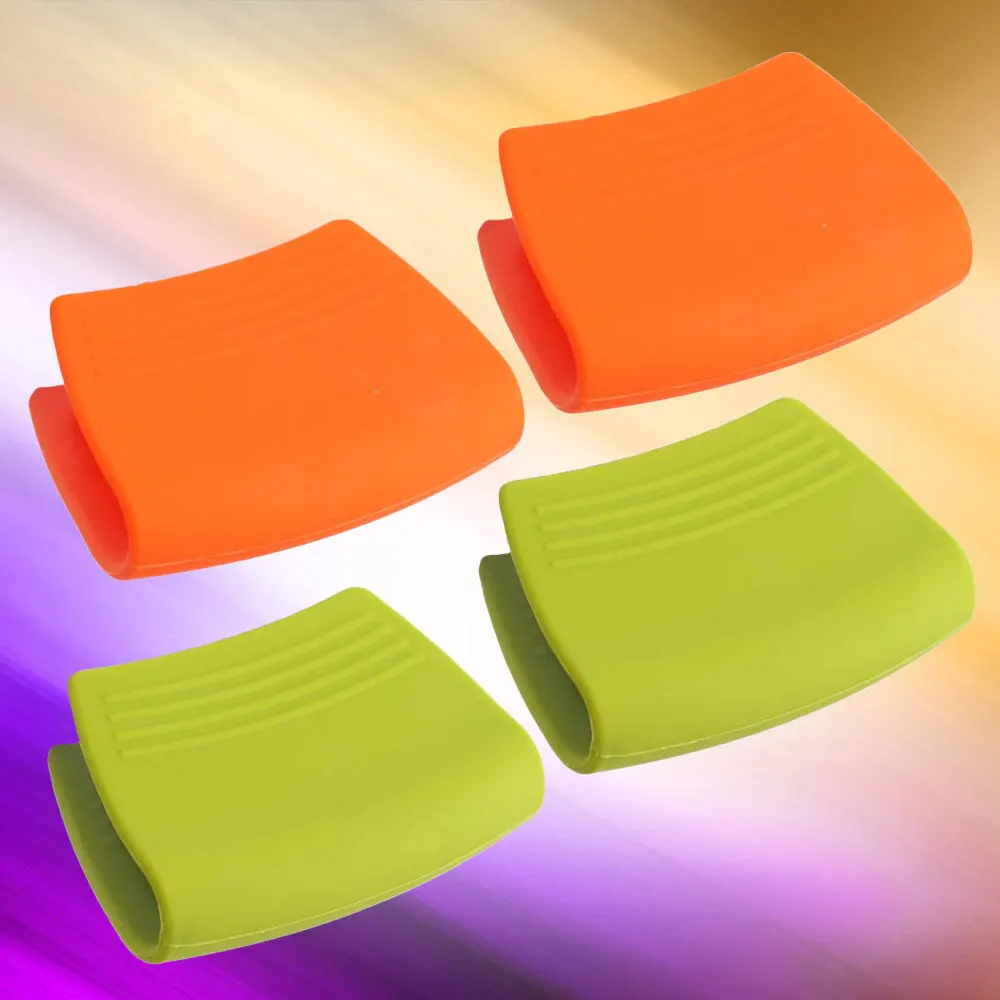

2pairs/4pcs Kitchen Mitts Hand Clips Anti-heat Anti-scald Silicone Heat Plate Clamp Clips Refrigerator Cooking Insulated
