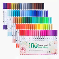 122436486880100120 manga art markers pen brush sketching colored dual tip watercolor fineliner school stationery supplies