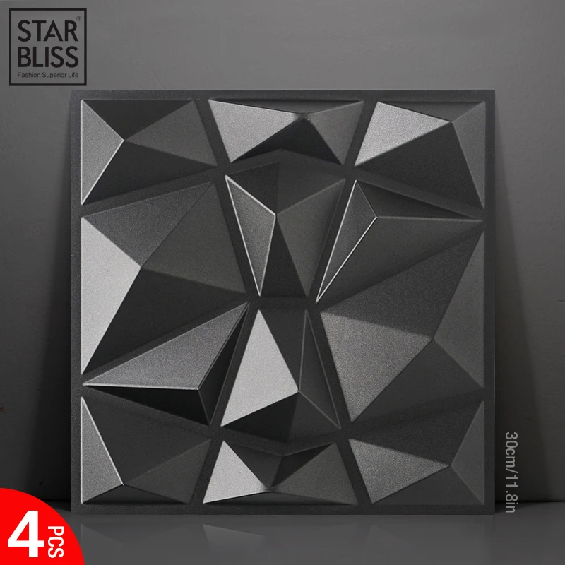 4 шт. 30x30 см 3D Трехмерная Настенная Наклейка Декор для гостиной настенные