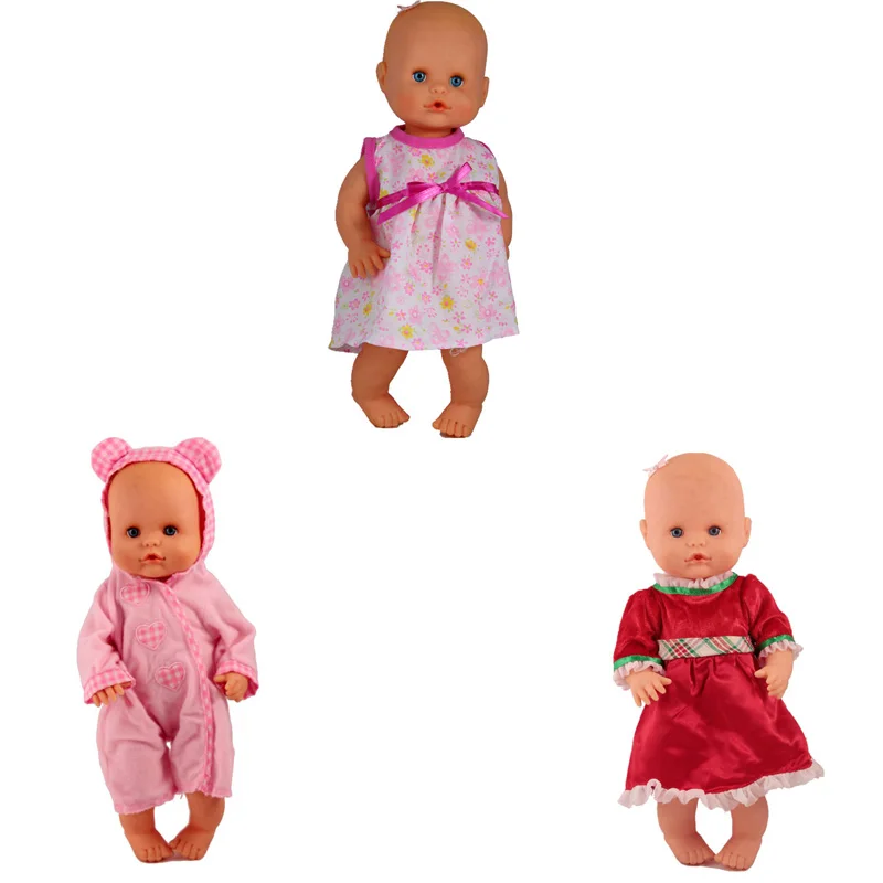3pcs mixed 8 13 дюймов, Одежда для кукол, 35 см, Nenuco Doll Ropa Nenuco y su Hermanita, 1 фиолетовая шляпа, наряд, 1 медведь, повседневная одежда, 1 клубничное платье - Цвет: 3pcs mixed 8