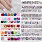 Украшения для ногтевого дизайна, 12 цветов, красивый узор в виде бабочки, украшение для лица, блестки для самостоятельной сборки, аксессуары для украшения маникюра