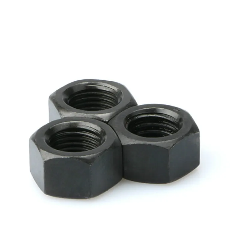 50 шт. DIN934Hex Nut M5 M6 M8 Black класс 8 шестигранные гайки из углеродистой стали |
