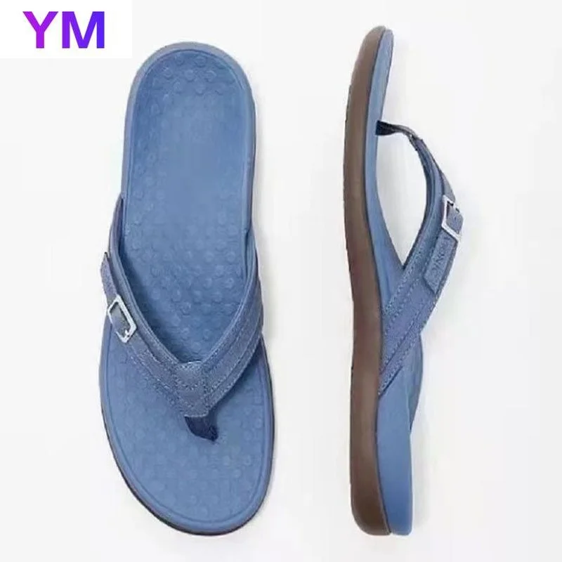 

5Colours Bohemia Flat Sandals Solid 2021 Women Summer Sandals Flip Flops Sandals Beach Slides for Women Slippers Plus Size 36-43